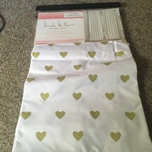 Gold heart room darkening shades